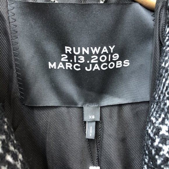 Marc Jacobs Fall 19 XS Black Plaid Capes Overcoat - Picture 42 of 71